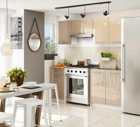 Szafka OLIWIA S50 SZ1 + BLAT BIAŁA / CAPPUCCINO POŁYSK