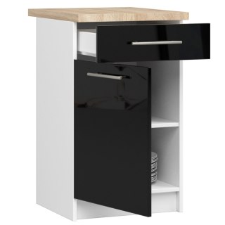 Szafka OLIWIA S50 SZ1 + BLAT BIAŁA / CZARNY POŁYSK