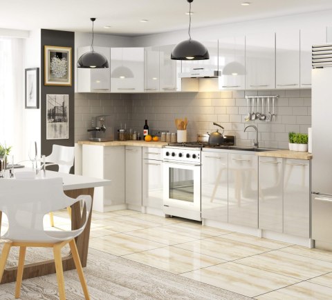 Szafka OLIWIA S60 2D + BLAT BIAŁA / METALIK POŁYSK