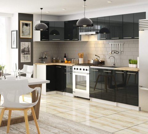 Szafka OLIWIA S60 3SZ + BLAT BIAŁA / GRAFIT POŁYSK