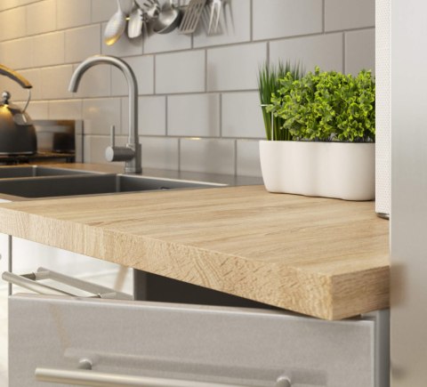 Szafka OLIWIA S60 3SZ + BLAT BIAŁA-METALIK POŁYSK