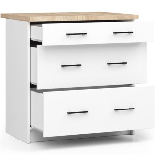 Szafka OLIWIA S80 3SZ BIAŁA + BLAT