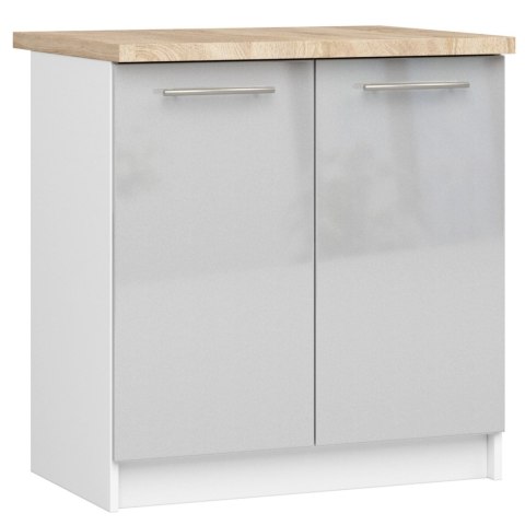 Szafka OLIWIA S80 + BLAT BIAŁA / METALIK POŁYSK