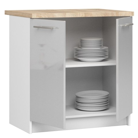 Szafka OLIWIA S80 + BLAT BIAŁA / METALIK POŁYSK