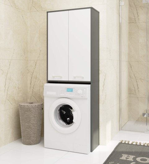 ŁAZIENKA FIN 180 SŁUPEK PRALKA PEŁNE 2D - SZARY / BIAŁY