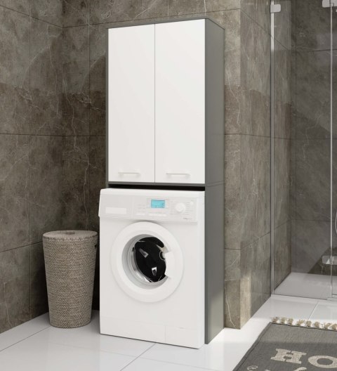 ŁAZIENKA FIN 180 SŁUPEK PRALKA PEŁNE 2D - SZARY / BIAŁY
