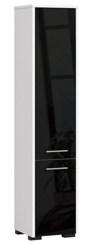 REGAŁ ŁAZIENKA FIN SŁUPEK 30 2D 140cm CZARNY POŁYSK