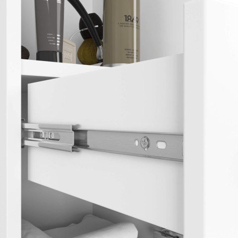 REGAŁ ŁAZIENKA FIN SŁUPEK 30 2D 1SZ 1W 140cm PK BIAŁY