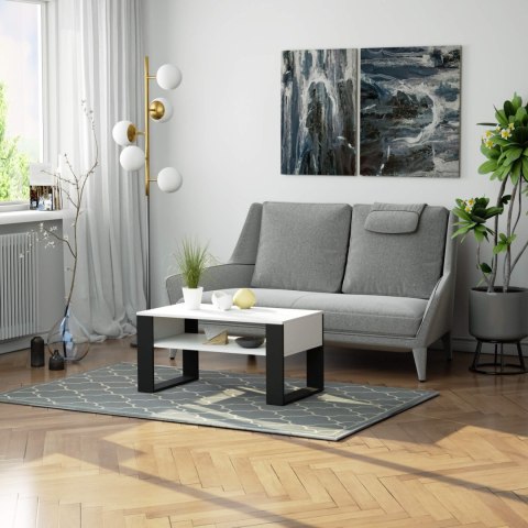 STOLIK KAWOWY DOMI BIAŁY / CZARNY