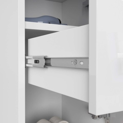 SZAFKA ŁAZIENKA FIN SŁUPEK 30 2D 1SZ 85cm PK BIAŁY POŁYSK