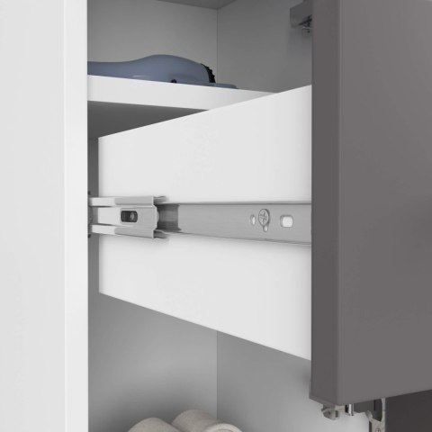 SZAFKA ŁAZIENKA FIN SŁUPEK 30 2D 1SZ 85cm PK BIAŁY / SZARY