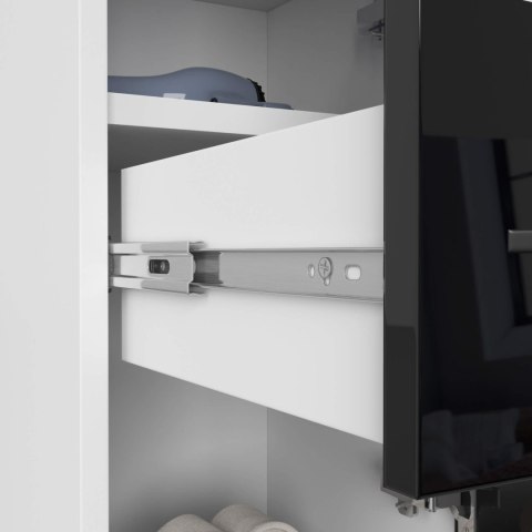 SZAFKA ŁAZIENKA FIN SŁUPEK 30 2D 1SZ 85cm PK CZARNY POŁYSK