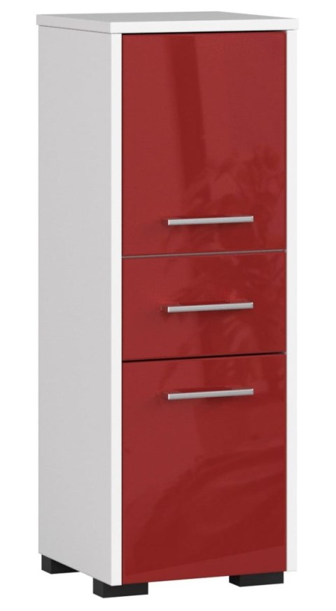 SZAFKA ŁAZIENKA FIN SŁUPEK 30 2D 1SZ 85cm PK CZERWONY POŁYSK