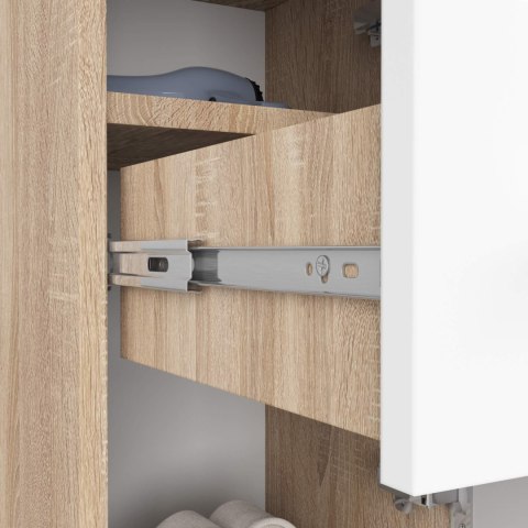 SZAFKA ŁAZIENKA FIN SŁUPEK 30 2D 1SZ 85cm PK DĄB SONOMA / BIAŁY