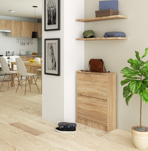 SZAFKA NA BUTY 2 UCHYLNA DĄB SONOMA