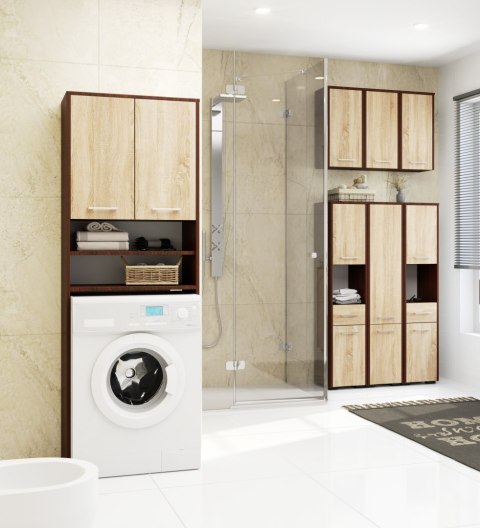 SZAFKA WISZĄCA W 60 cm FIN 2D WENGE / SONOMA