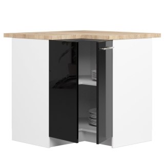 Szafka OLIWIA S90/90 + BLAT BIAŁA / CZARNY POŁYSK