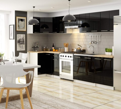 Szafka OLIWIA S90/90 + BLAT BIAŁA / CZARNY POŁYSK