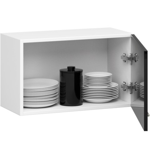 Szafka OLIWIA W60OK BIAŁA / CZARNY POŁYSK