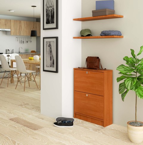 Szafka na buty 2 uchylne drzwiczki 60 cm - olcha