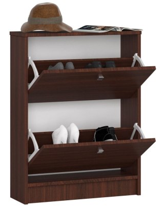 Szafka na buty 2 uchylne drzwiczki 60 cm - wenge