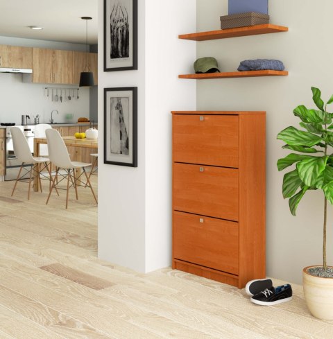 Szafka na buty 3 uchylne drzwiczki 60 cm - olcha