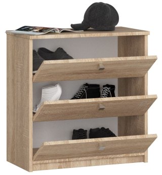 Szafka na buty MINI 3 uchylne drzwiczki 60 cm - dąb sonoma