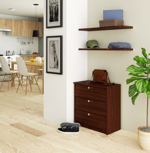 Szafka na buty MINI 3 uchylne drzwiczki 60 cm - wenge