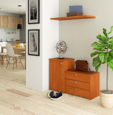 Szafka na buty S16 z komodą 3 uchylne drzwiczki - olcha