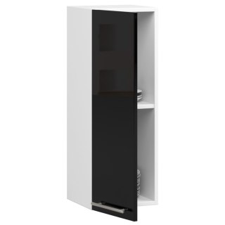 WISZĄCA SZAFKA KUCHENNA OLIWIA W 30cm BIAŁA-CZARNY POŁYSK H720