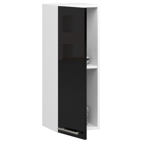 WISZĄCA SZAFKA KUCHENNA OLIWIA W 30cm BIAŁA-CZARNY POŁYSK H720