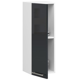 WISZĄCA SZAFKA KUCHENNA OLIWIA W 30cm BIAŁA-GRAFIT POŁYSK H720
