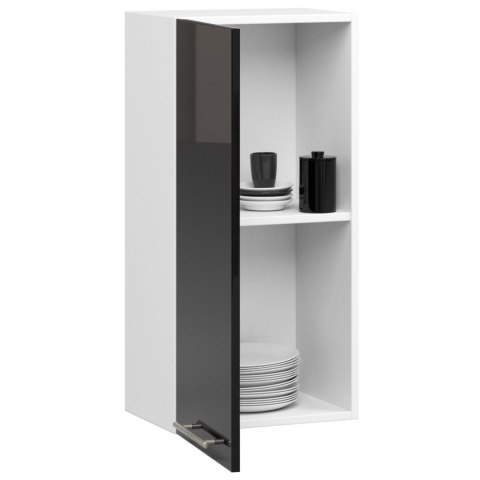WISZĄCA SZAFKA KUCHENNA OLIWIA W 40cm BIAŁA-CZARNY POŁYSK H720