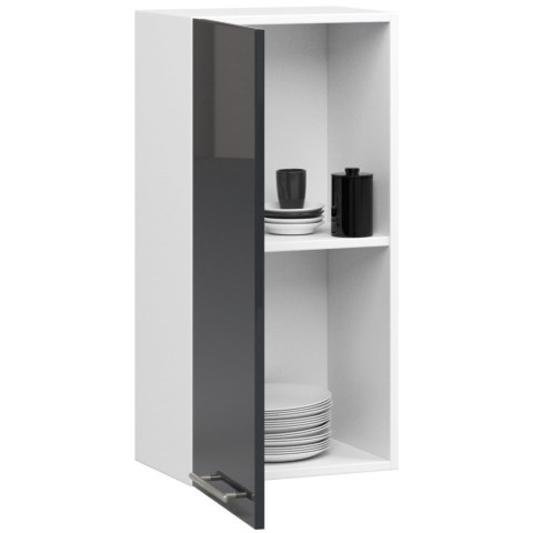 WISZĄCA SZAFKA KUCHENNA OLIWIA W 40cm BIAŁA-GRAFIT POŁYSK H720