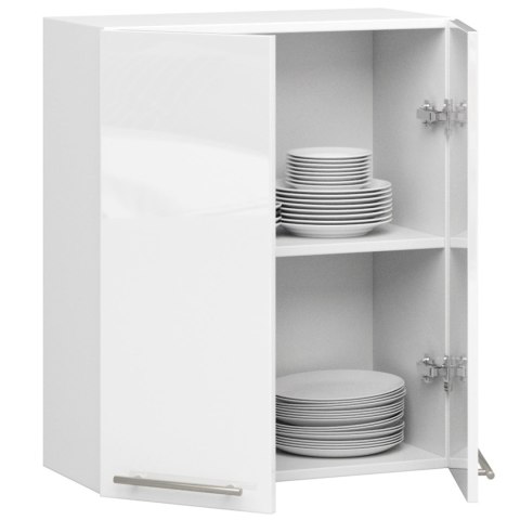 WISZĄCA SZAFKA KUCHENNA OLIWIA W 60cm BIAŁA-BIAŁA POŁYSK H720