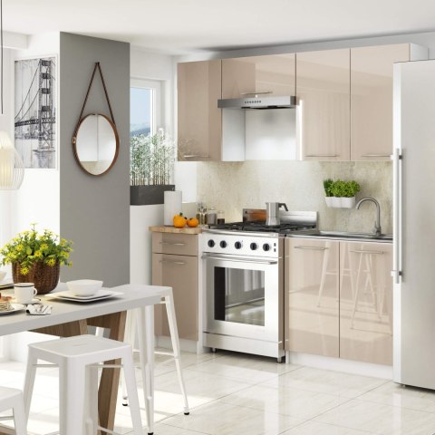 WISZĄCA SZAFKA KUCHENNA OLIWIA W 60cm BIAŁA-CAPPUCCINO POŁYSK H720