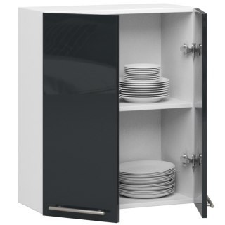 WISZĄCA SZAFKA KUCHENNA OLIWIA W 60cm BIAŁA-GRAFIT POŁYSK H720