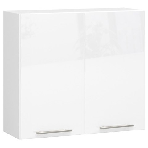 WISZĄCA SZAFKA KUCHENNA OLIWIA W 80cm BIAŁA-BIAŁY POŁYSK H720