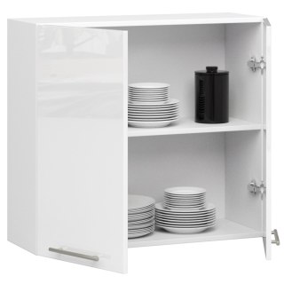 WISZĄCA SZAFKA KUCHENNA OLIWIA W 80cm BIAŁA-BIAŁY POŁYSK H720