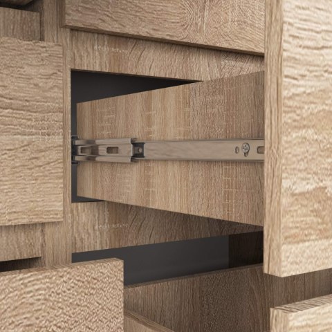 KOMODA K 120 cm 8 SZUFLAD PK DĄB SONOMA