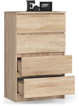 KOMODA K 60 cm 4 SZUFLADY PK DĄB SONOMA