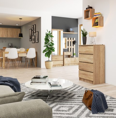 KOMODA K 60 cm 4 SZUFLADY PK DĄB SONOMA