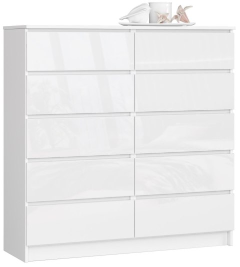KOMODA K120 10SZ CLP PK BIAŁY POŁYSK
