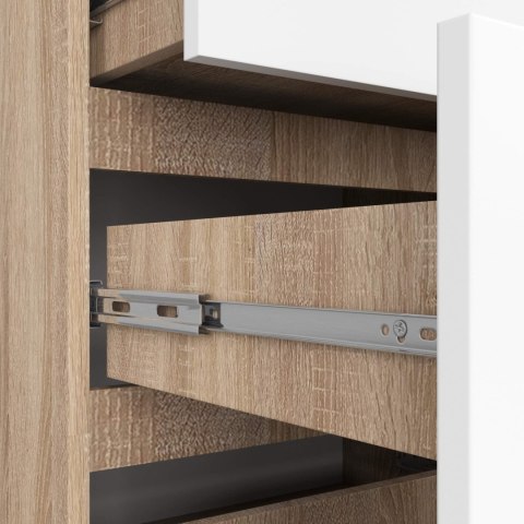 KOMODA K120 10SZ CLP PK DĄB SONOMA / BIAŁY