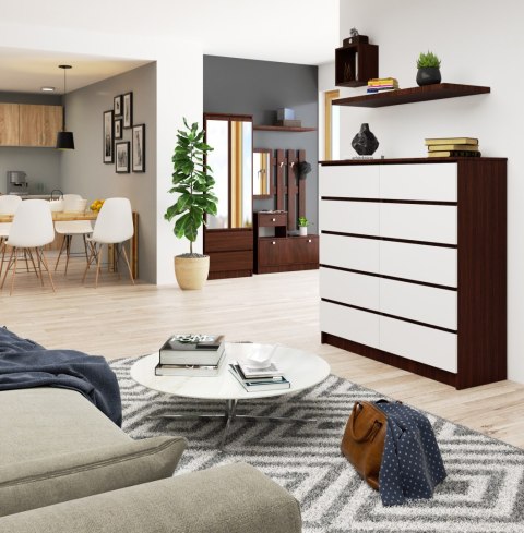 KOMODA K120 10SZ CLP WENGE / BIAŁY