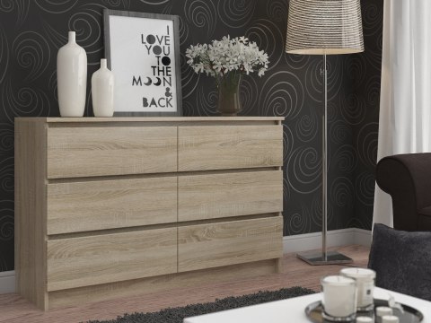 KOMODA K120 6SZ CLP PK DĄB SONOMA
