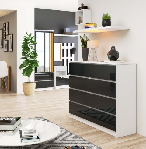 KOMODA K120 8SZ PK GRAFIT POŁYSK