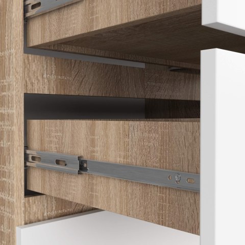 KOMODA K140 10SZ CLP PK DĄB SONOMA / BIAŁY