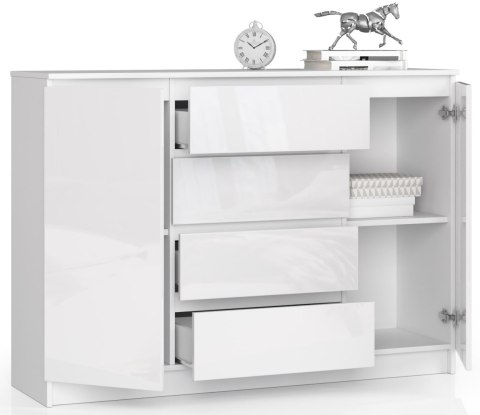 KOMODA K140 2D 4SZ CLP BIAŁY POŁYSK