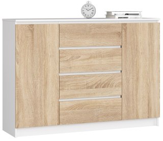 KOMODA K140 2D 4SZ CLP BIAŁY / SONOMA